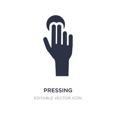 pressing icon on white background. Simple element illustration from Guestures concept.