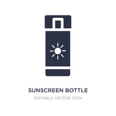 sunscreen bottle icon on white background. Simple element illustration from Holidays concept.