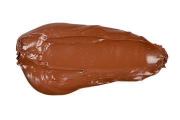 Chocolate cream background. Space for text or design. Isolated on white.