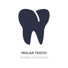 molar tooth icon on white background. Simple element illustration from Medical concept.