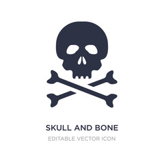 skull and bone icon on white background. Simple element illustration from Medical concept.