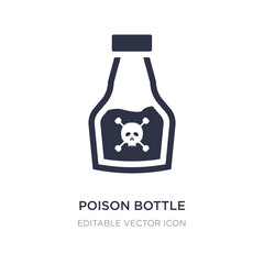 poison bottle with a skull icon on white background. Simple element illustration from Medical concept.