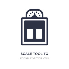 scale tool to control body weight standing on it icon on white background. Simple element illustration from Medical concept.