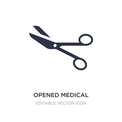 opened medical scissors icon on white background. Simple element illustration from Medical concept.