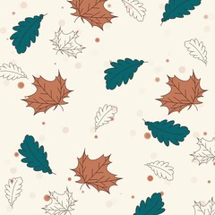 Obraz premium Autumn background with leaves