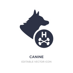 canine icon on white background. Simple element illustration from Medical concept.