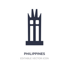 philippines icon on white background. Simple element illustration from Monuments concept.