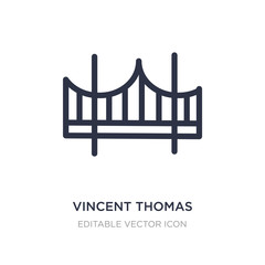 vincent thomas bridge icon on white background. Simple element illustration from Monuments concept.