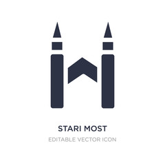 stari most icon on white background. Simple element illustration from Monuments concept.
