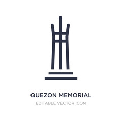 quezon memorial circle icon on white background. Simple element illustration from Monuments concept.