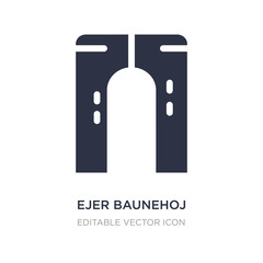 ejer baunehoj icon on white background. Simple element illustration from Monuments concept.