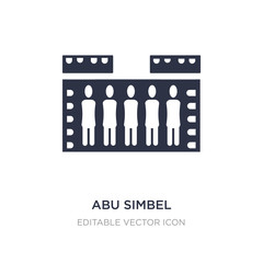 abu simbel icon on white background. Simple element illustration from Monuments concept.