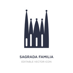 sagrada familia building icon on white background. Simple element illustration from Monuments concept.