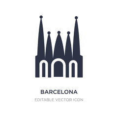 barcelona icon on white background. Simple element illustration from Monuments concept.