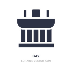 bay icon on white background. Simple element illustration from Monuments concept.