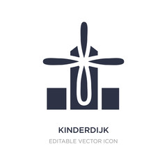kinderdijk windmills icon on white background. Simple element illustration from Monuments concept.