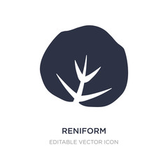 reniform icon on white background. Simple element illustration from Nature concept.