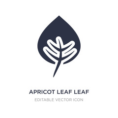 apricot leaf leaf icon on white background. Simple element illustration from Nature concept.