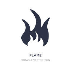 flame icon on white background. Simple element illustration from Nature concept.