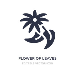 flower of leaves icon on white background. Simple element illustration from Nature concept.