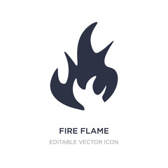 fire flame icon on white background. Simple element illustration from Nature concept.