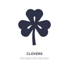 clovers icon on white background. Simple element illustration from Nature concept.