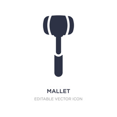 mallet icon on white background. Simple element illustration from Other concept.