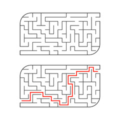 Abstact labyrinth. Game for kids. Puzzle for children. Maze conundrum. Vector illustration.