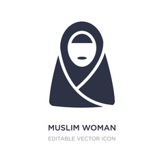 muslim woman with hijab icon on white background. Simple element illustration from Other concept.