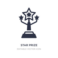 star prize icon on white background. Simple element illustration from Other concept.