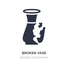 broken vase icon on white background. Simple element illustration from Other concept.