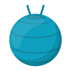 Fitness ball equipment isolated