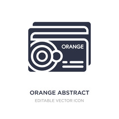 orange abstract business card icon on white background. Simple element illustration from Other concept.