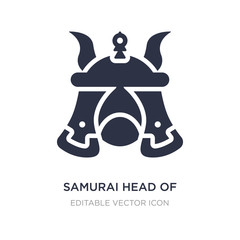 samurai head of japan icon on white background. Simple element illustration from Other concept.
