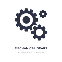 mechanical gears icon on white background. Simple element illustration from Other concept.