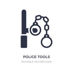 police tools icon on white background. Simple element illustration from Security concept.