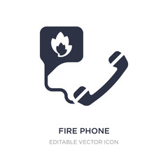 fire phone icon on white background. Simple element illustration from Security concept.