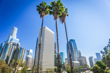 Fototapeta na wymiar Los Angeles, California, USA downtown cityscape