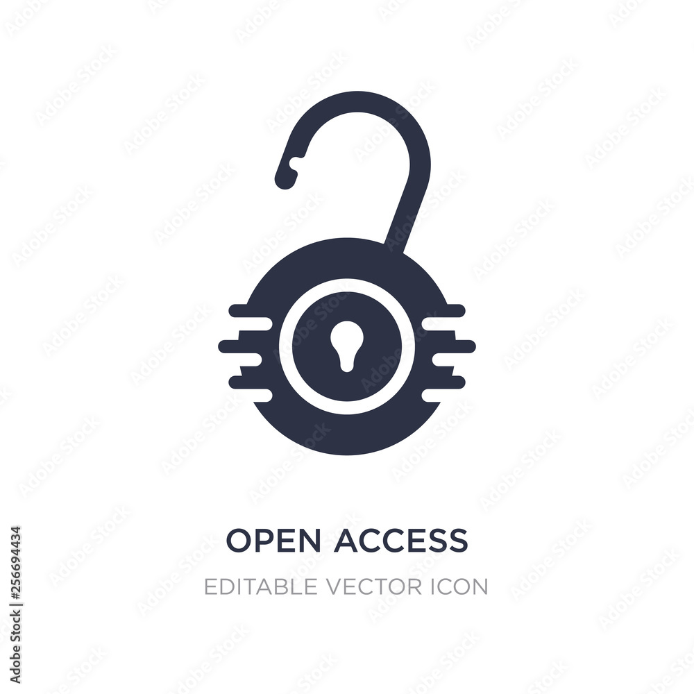 Aufkleber open access icon on white background. simple element illustration from security concept.