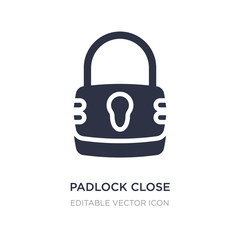 padlock close icon on white background. Simple element illustration from Security concept.
