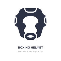 boxing helmet icon on white background. Simple element illustration from Security concept.