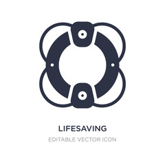 lifesaving icon on white background. Simple element illustration from Security concept.