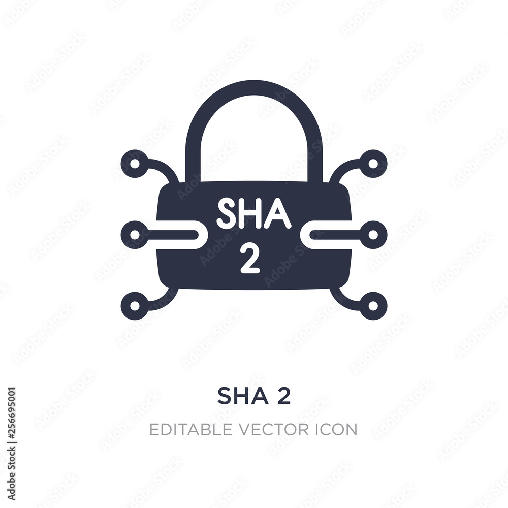 Poster sha 2 icon on white background. simple element illustration from security concept.