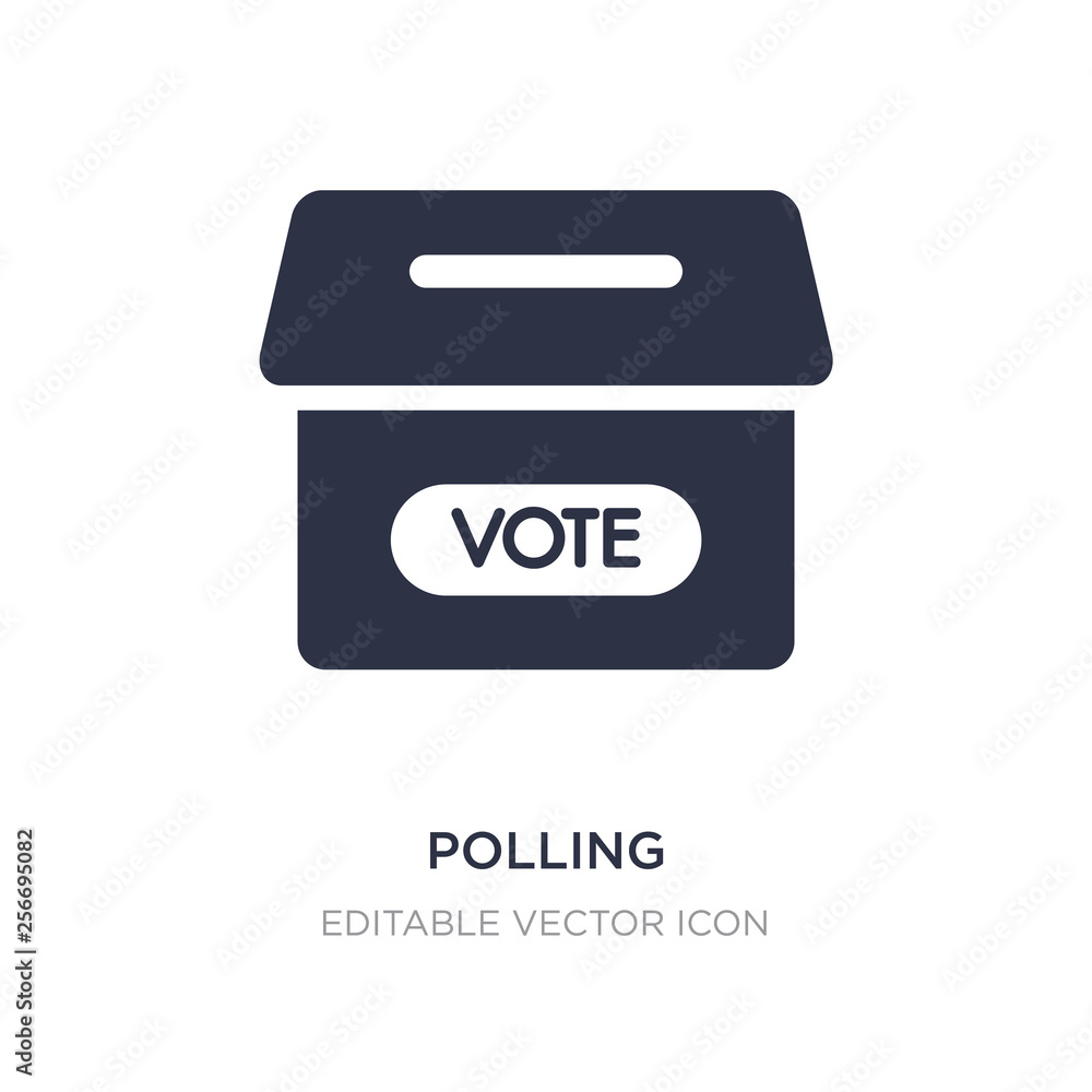 Poster polling icon on white background. simple element illustration from seo and web concept.