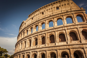 Fototapeta na wymiar Yet another shot of Colosseum in Rome Italy
