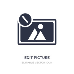 edit picture icon on white background. Simple element illustration from Tools and utensils concept.