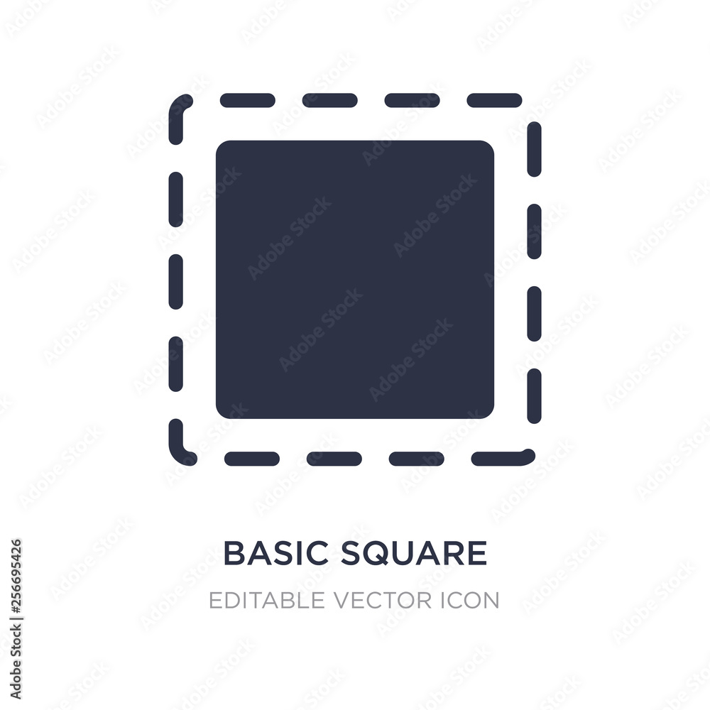 Aufkleber basic square icon on white background. simple element illustration from tools and utensils concept.