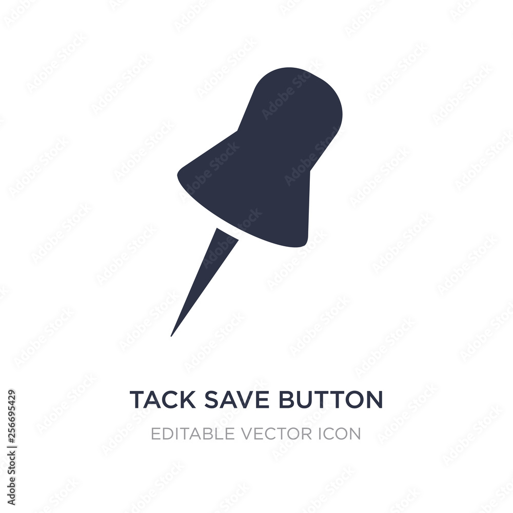 Poster tack save button icon on white background. simple element illustration from tools and utensils conce