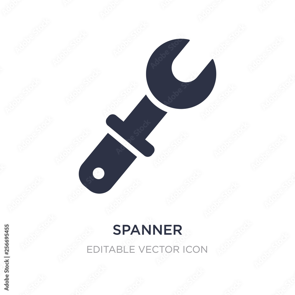Poster spanner settings button icon on white background. simple element illustration from tools and utensil