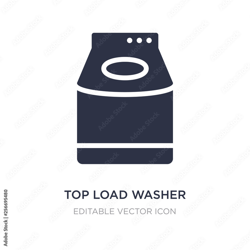 Poster top load washer icon on white background. simple element illustration from tools and utensils concep